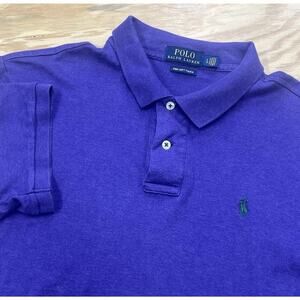 Polo Ralph Lauren Pima Soft Touch Polo Shirt Mens Sz L Purple Golf Preppy Soft